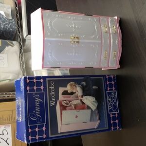 Vogue Dolls Ginny's Wardrobe With Two Bottom Drawers With Pink Hangers